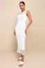Idyllic Aesthetic White Crochet Maxi Dress sold by Lulus