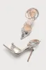 Lullie Silver Vinyl Rhinestone Ankle Strap Pointed-Toe Pumps sold by Lulus