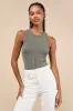 Essential Update Forest Green Ribbed Tank Top sold by Lulus