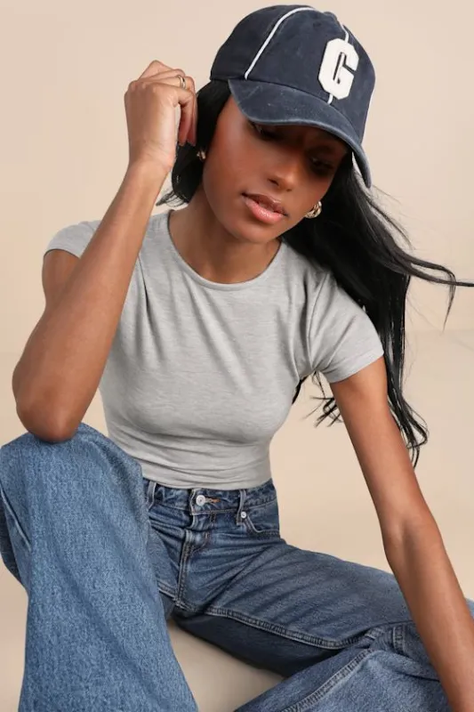 Homestead Grays Archive Washed Navy Canvas Dad Hat sold by Lulus