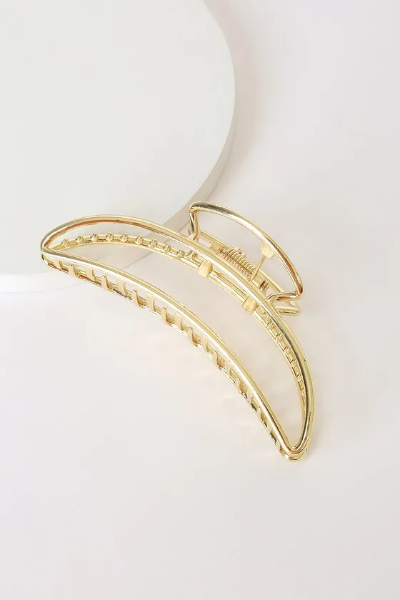 Open To New Ideas Gold Metal Claw Hair Clip sold by Lulus product image thumbnail 2