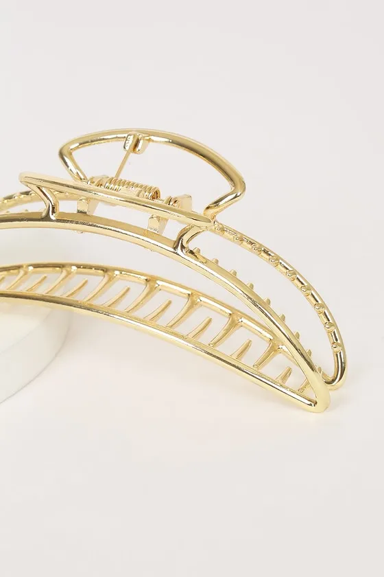 Open To New Ideas Gold Metal Claw Hair Clip sold by Lulus product image thumbnail 3