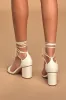 Kaira White Lace-Up Heels sold by Lulus