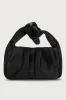 Essential Style Black Satin Knot Handle Clutch Bag sold by Lulus