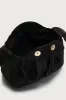 Essential Style Black Satin Knot Handle Clutch Bag sold by Lulus