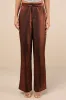 Confirmedly Chic Shiny Brown High-Rise Wide-Leg Trouser Pants sold by Lulus