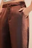 Confirmedly Chic Shiny Brown High-Rise Wide-Leg Trouser Pants sold by Lulus