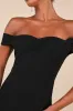 Beyond Excellent Black Off-the-Shoulder Mermaid Maxi Dress sold by Lulus
