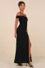 Beyond Excellent Black Off-the-Shoulder Mermaid Maxi Dress sold by Lulus