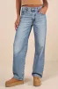 Baggy Dad Medium Wash Cotton Denim Mid-Rise Wide-Leg Jeans sold by Lulus