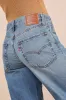 Baggy Dad Medium Wash Cotton Denim Mid-Rise Wide-Leg Jeans sold by Lulus