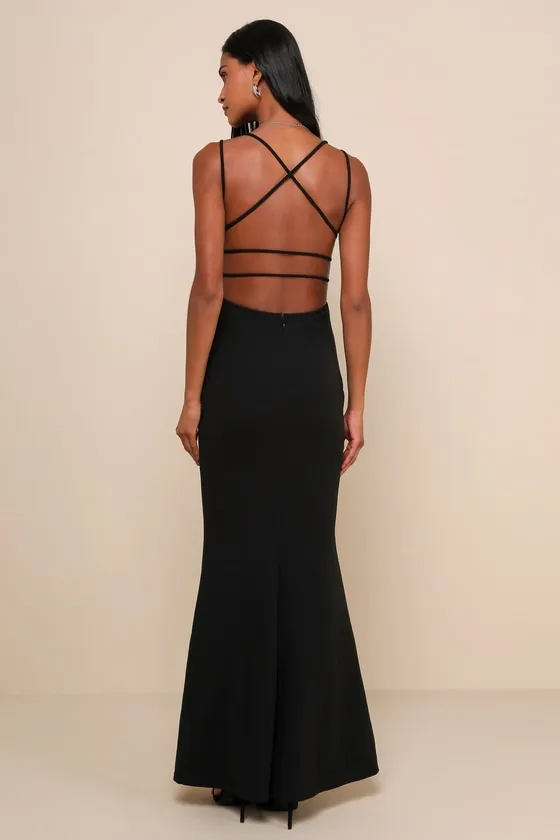 All this Allure Black Strappy Backless Mermaid Maxi Dress sold by Lulus product image thumbnail 2