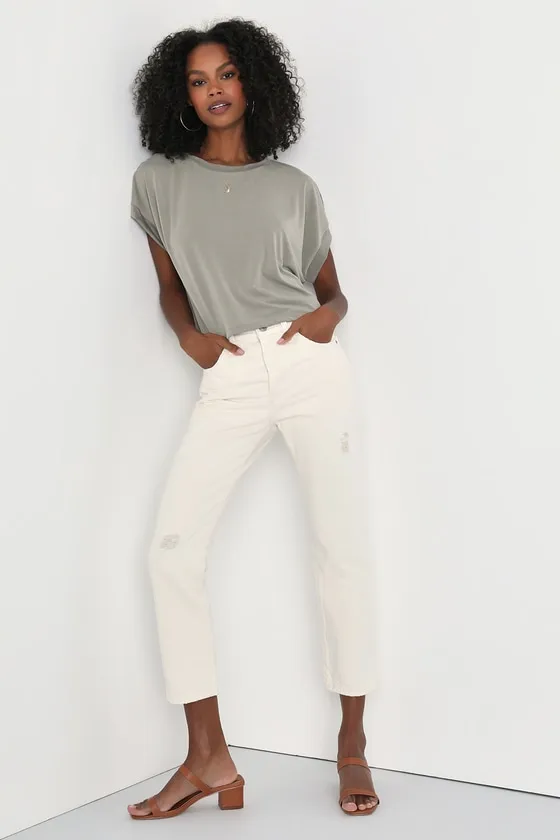 Cool Instincts Light Olive Green Short Sleeve Top sold by Lulus product image thumbnail 2