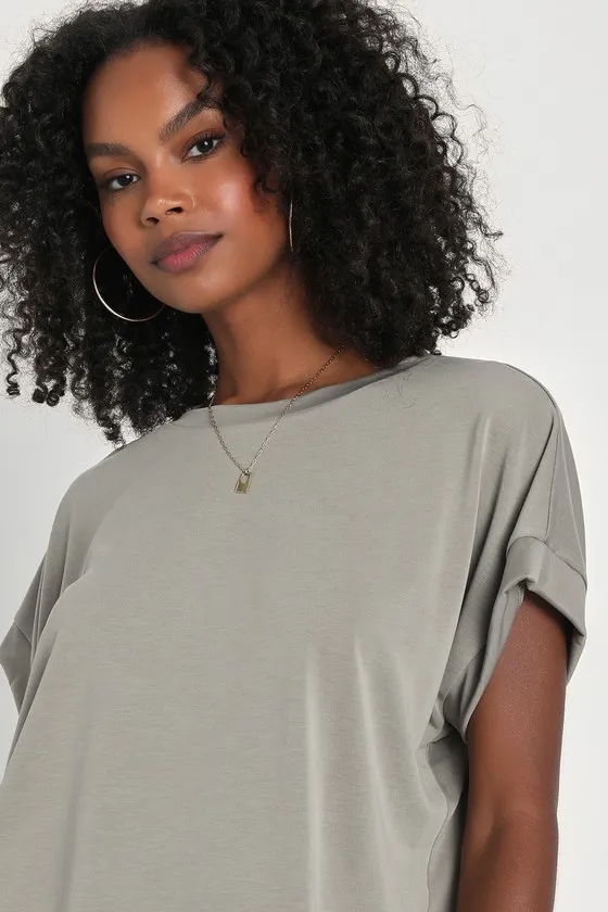 Cool Instincts Light Olive Green Short Sleeve Top sold by Lulus product image thumbnail 3