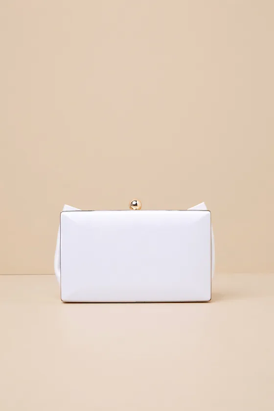 Karol White Bow Clutch sold by Lulus product image thumbnail 3