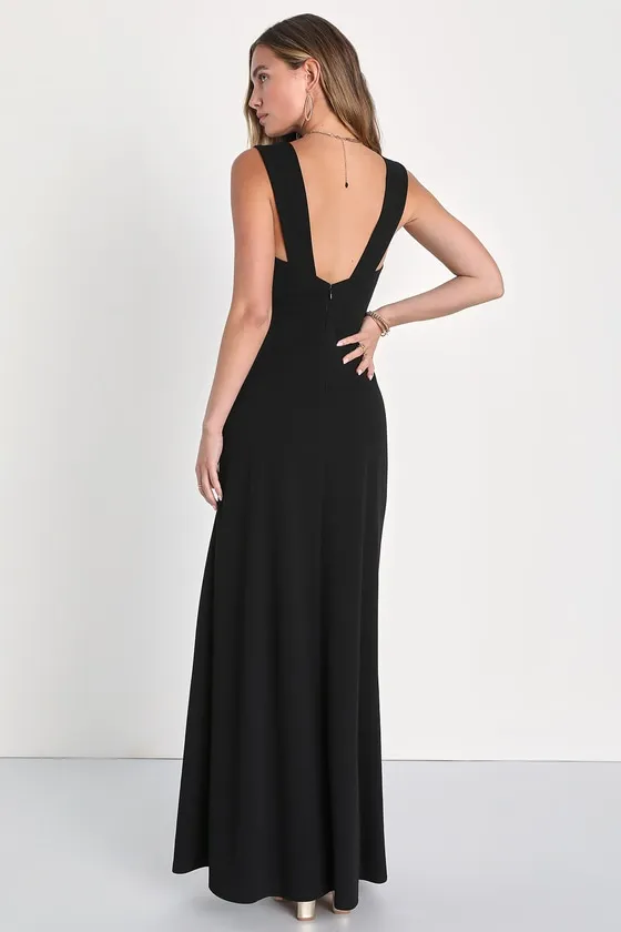 Daring Elegance Black Sleeveless Mermaid Maxi Dress sold by Lulus product image thumbnail 3