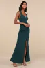 Captivating Luxury Dark Teal Backless Mermaid Maxi Dress sold by Lulus