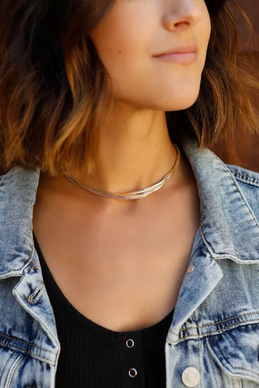 Partnership Gold Layered Choker Necklace sold by Lulus