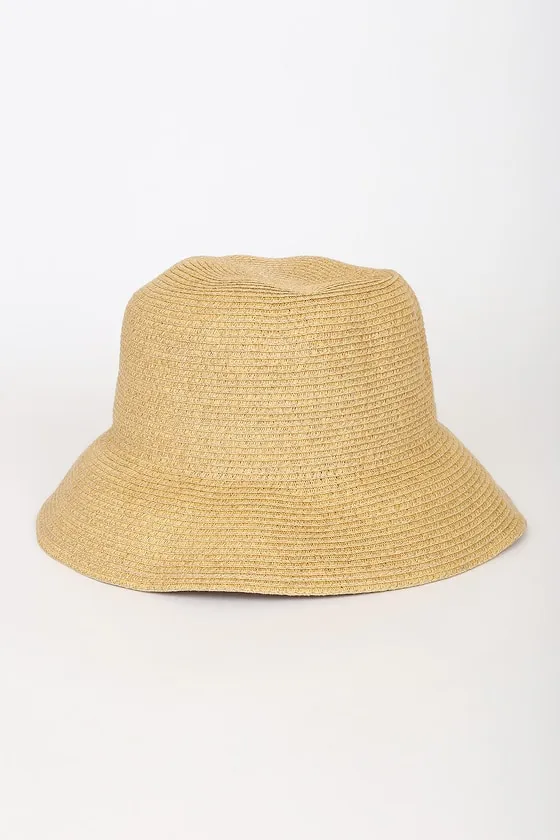 Bon Voyage Babe Tan Straw Bucket Hat sold by Lulus product image thumbnail 2