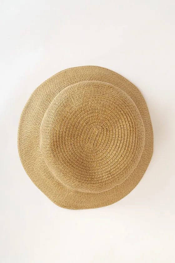 Bon Voyage Babe Tan Straw Bucket Hat sold by Lulus product image thumbnail 3
