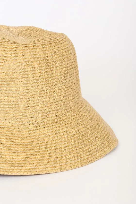 Bon Voyage Babe Tan Straw Bucket Hat sold by Lulus product image thumbnail 4