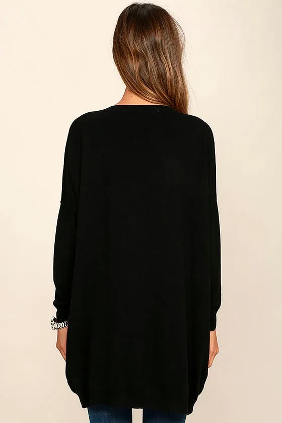 Ticket to Cozy Black Oversized Sweater sold by Lulus product image thumbnail 4
