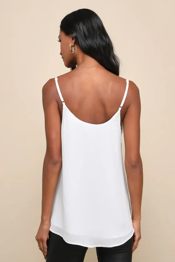 Sweet Fling White Mesh Tank Top sold by Lulus product image thumbnail 2