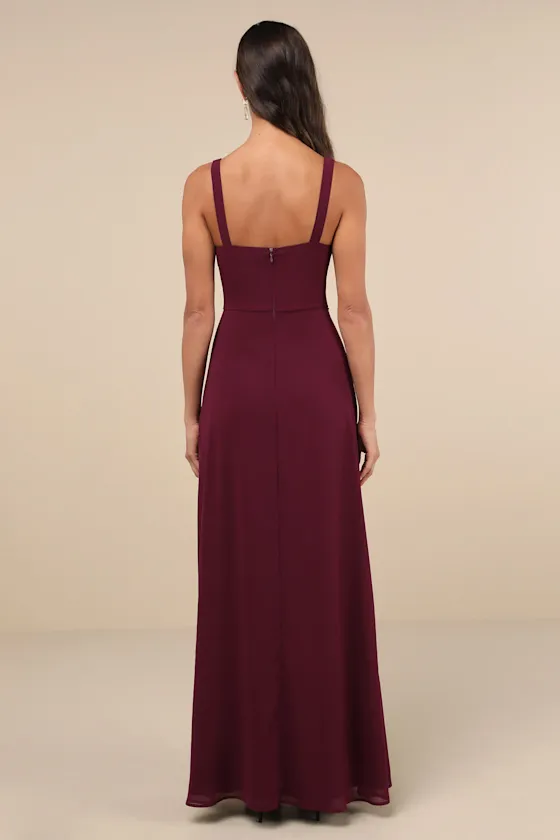Remarkable Arrival Plum Purple Sleeveless Maxi Dress sold by Lulus product image thumbnail 3