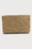 Shimmer Glimmer Gold Beaded Lotus Clutch sold by Lulus