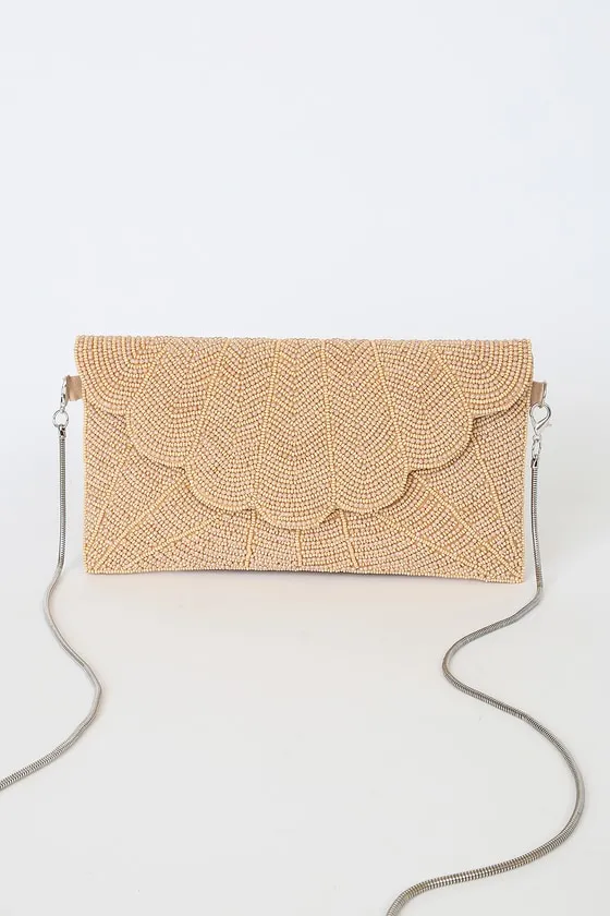 Junipero Champagne Beaded Clutch sold by Lulus