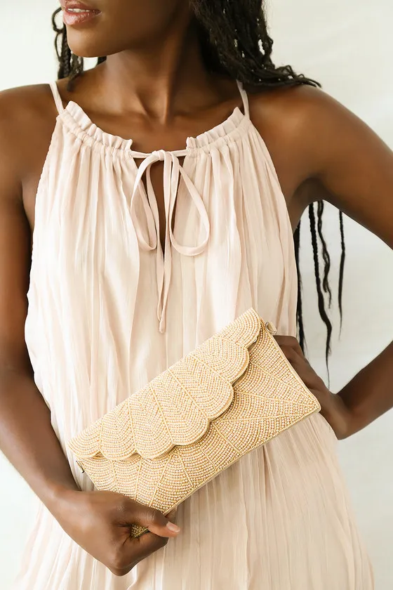 Junipero Champagne Beaded Clutch sold by Lulus product image thumbnail 2