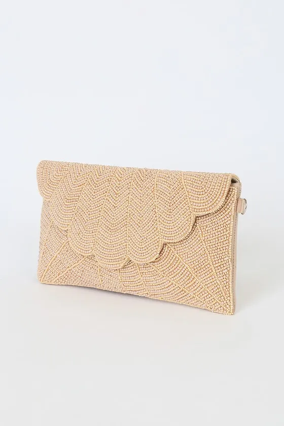 Junipero Champagne Beaded Clutch sold by Lulus product image thumbnail 4