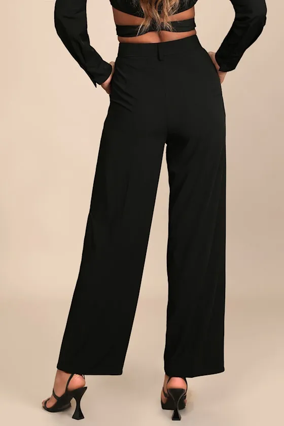So Get This Black High-Waisted Wide-Leg Trouser Pants sold by Lulus product image thumbnail 2
