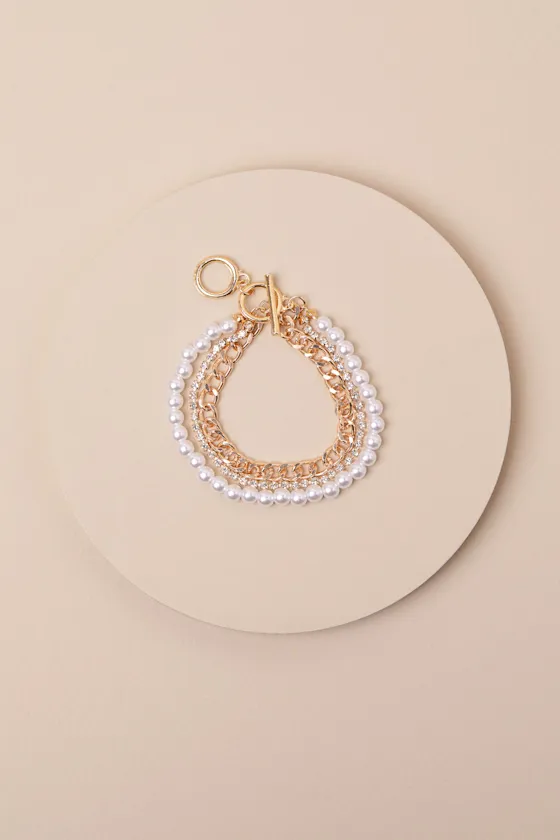 Dazzling Draw Gold Layered Bracelet sold by Lulus product image thumbnail 2