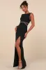 Glamorous Invite Black Rhinestone Maxi Dress sold by Lulus