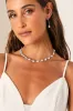 Elevated Luxury Silver Rhinestone Pearl Necklace and Earring Set sold by Lulus