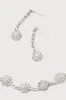 Elevated Luxury Silver Rhinestone Pearl Necklace and Earring Set sold by Lulus