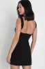 Social Sensation Black Square Neck Mini Bodycon Dress sold by Lulus