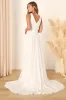 Modern Day Romance White Sleeveless Plunge Maxi Dress sold by Lulus
