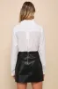 Harley Black Vegan Leather Mini Skirt sold by Lulus