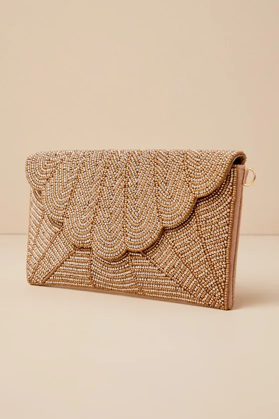 Junipero Gold Beaded Clutch sold by Lulus product image thumbnail 3
