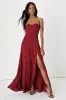 Garden of Romance Burgundy Floral Burnout Strapless Maxi Dress sold by Lulus