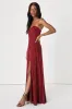 Garden of Romance Burgundy Floral Burnout Strapless Maxi Dress sold by Lulus