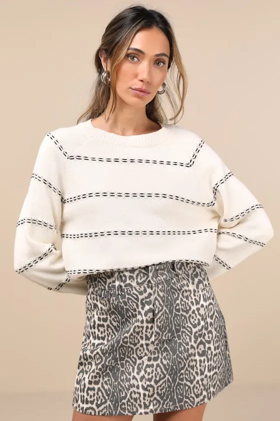 Fierce Confidence Beige Leopard Print High-Rise Mini Skirt sold by Lulus