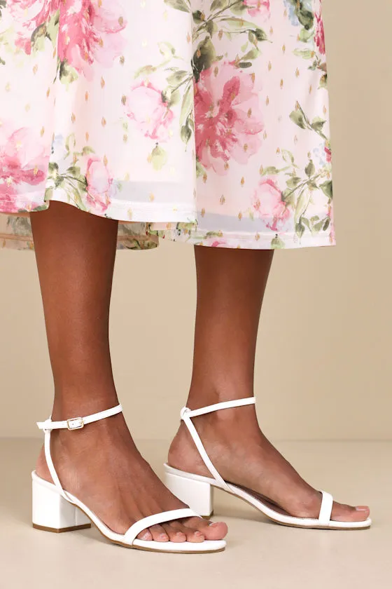 Julie White Ankle Strap Heels sold by Lulus