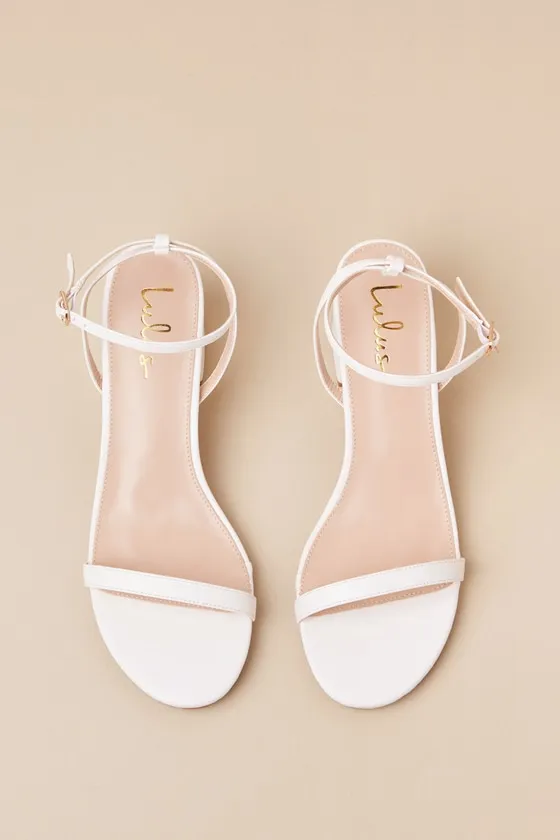 Julie White Ankle Strap Heels sold by Lulus product image thumbnail 4