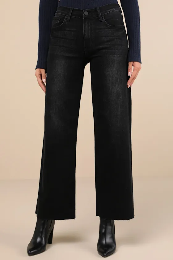 Trending Intention Black Slim Palazzo Jeans sold by Lulus product image thumbnail 2