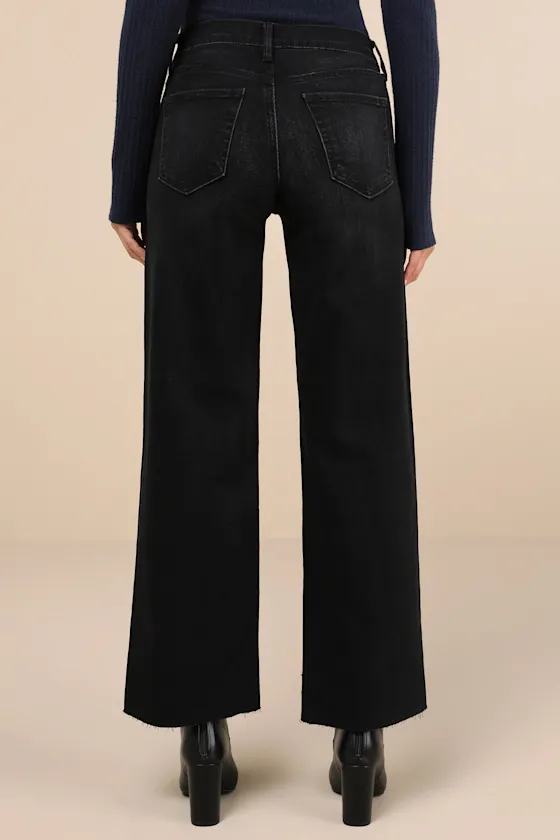 Trending Intention Black Slim Palazzo Jeans sold by Lulus product image thumbnail 3