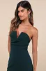 Effortless Radiance Emerald Green Strapless Mermaid Maxi Dress sold by Lulus