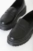 Maysie Black Flatform Loafers sold by Lulus